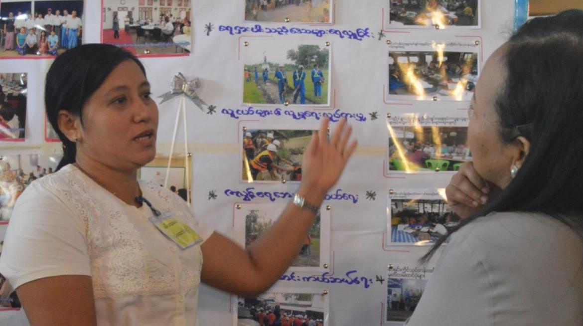Participants from local civil societies in Delta learn about each other's programmes in Pathein.