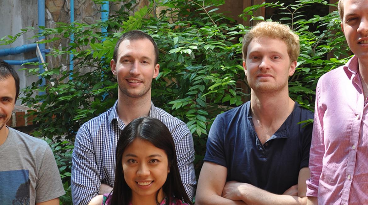 Back row from left to right: Jack Gorrie, Aled John, Matthew McLaren, Daniel Fernandes; Front: Weijia Li